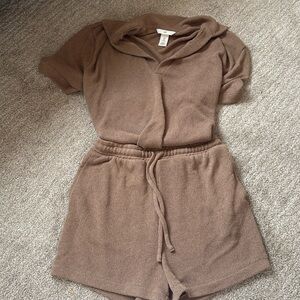 Cute tan short set from H&M.